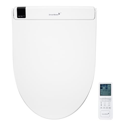 SmartBidet SmartBidet SB3000 Electric Bidet Toilet Seat for Elongated Toilets with Remote Control with Screen Unlimited On Demand Warm Water