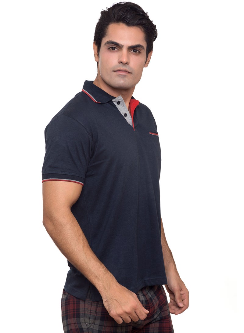 SANTHOME Men's Dry n Cool Polo Shirt for Office Gym Daily Use Comfort Wear  - Image 2