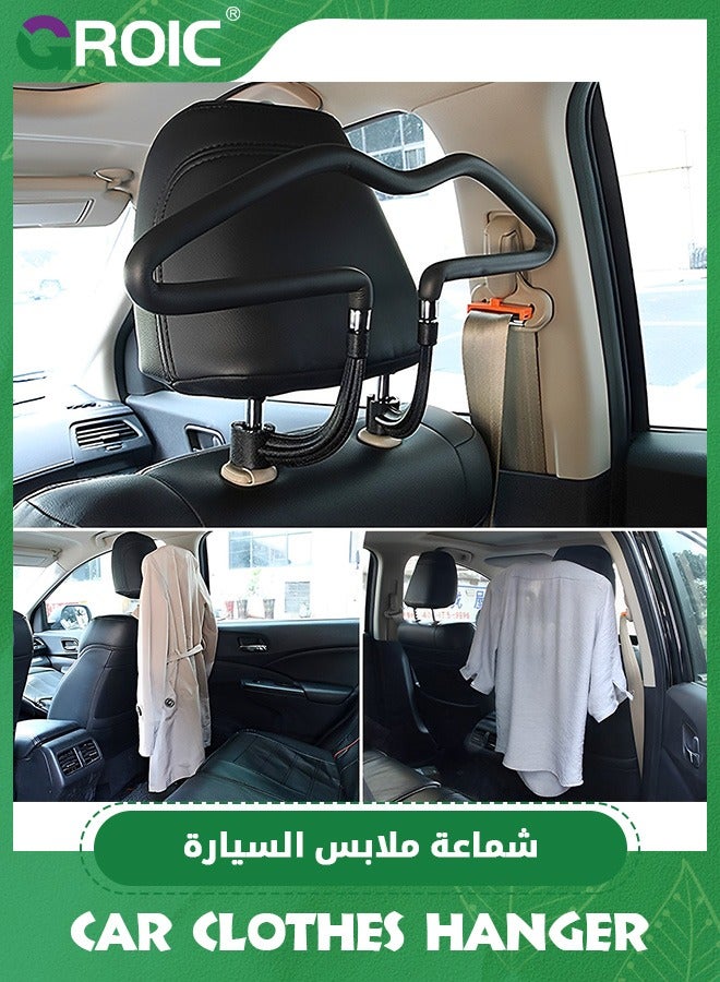 GROIC Chrome Headrest Car Hanger,Metal Car Coat Hanger for Auto Seat Headrest,Metal Car Coat Hanger,Auto Seat Headrest Clothes Jackets Suits Holder,Car Accessories - Image 3