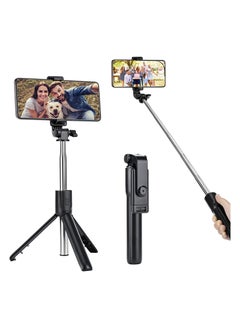 Selfie Stick Tripod, Extendable Selfie Stick with Detachable Wireless Remote and Tripod Stand Selfie Stick for iPhone 11/12/13 Pro Max/X/XS/XR/8/8P/7/7P/6s/6