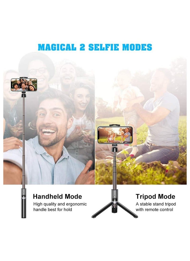 ELTRAZONE - Selfie Stick Tripod, Extendable Selfie Stick with Detachable Wireless Remote and Tripod Stand Selfie Stick for iPhone 11/12/13 Pro Max/X/XS/XR/8/8P/7/7P/6s/6 - Image 1