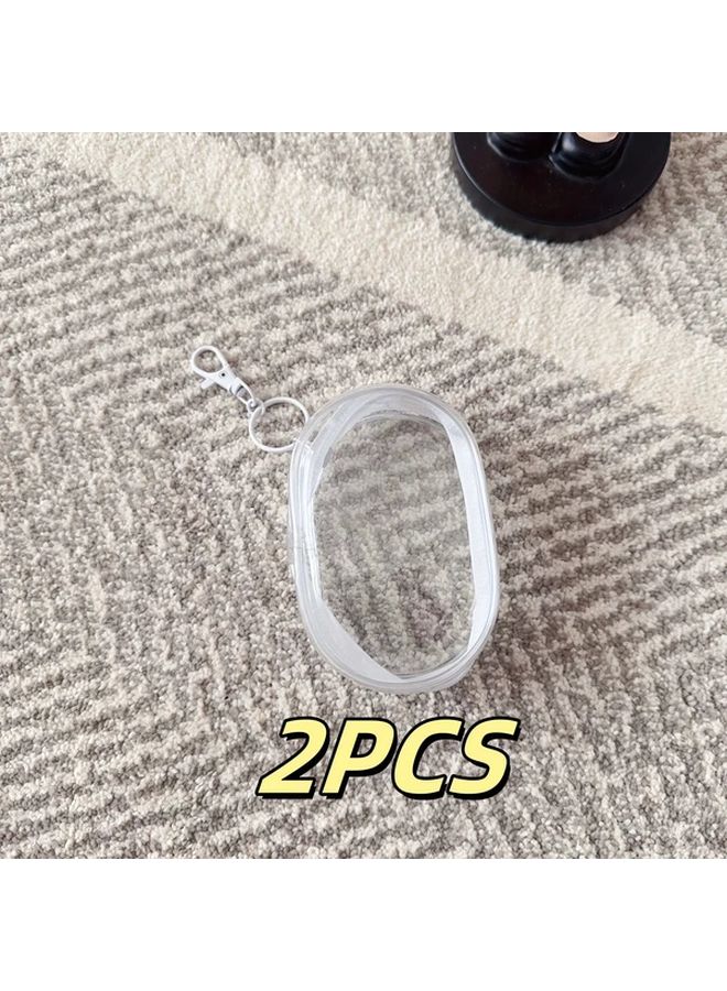 Whit Headphone Bag 2 Pcs Mini Portable Transparent Cable Organizer - Image 1