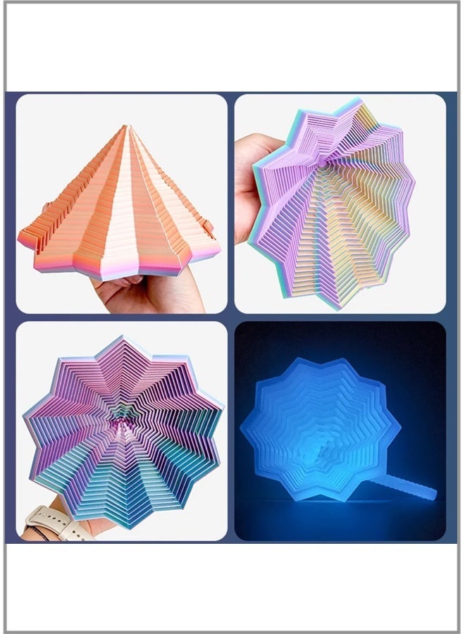 3D Printed Radish Tower - Spiral Optical Illusion Desk Toy & Handheld Fidget (Candy Colors, Medium) - Image 3