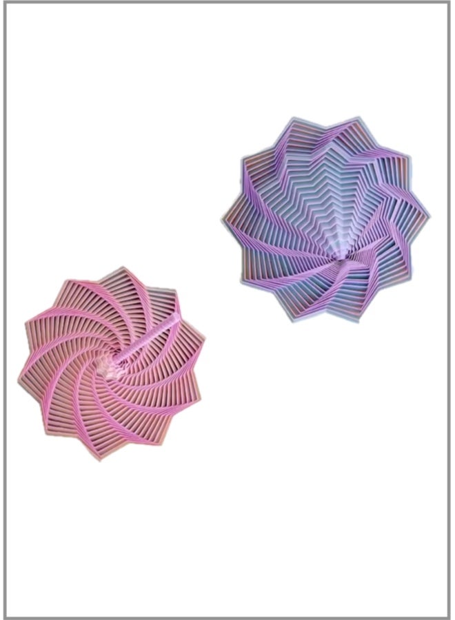 3D Printed Radish Tower - Spiral Optical Illusion Desk Toy & Handheld Fidget (Candy Colors, Medium) - Image 2