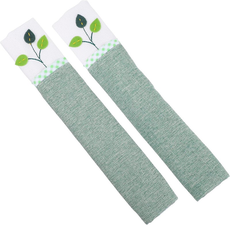 WOONEKY 2Pcs Refrigerator Handle Covers Kitchen Appliance Door Handle Protectors Green Tree Pattern Washable Fridge and Oven Knob Covers for Household Use - Image 1