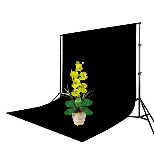Erthree Black Velvet Photography Backdrop,Light Absorbing Non Reflective Solid Professional Black Background Cloth - Image 2