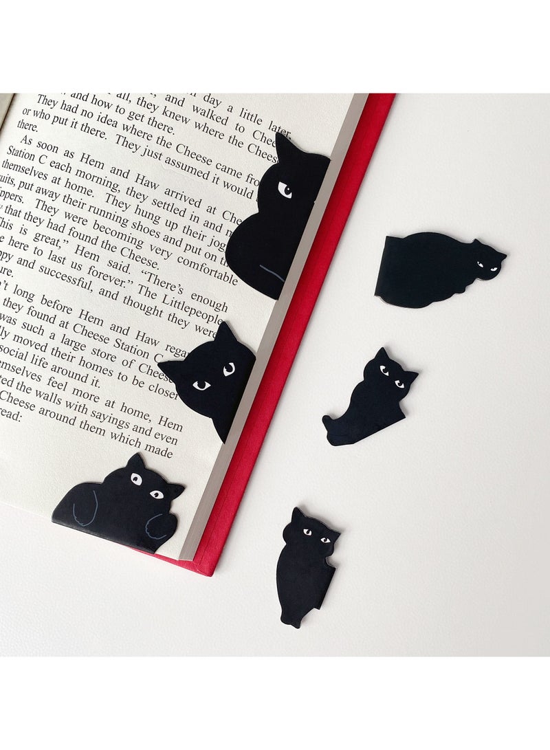 فوميمو لامات مرجعية مغناطيسية، مجموعة من 6 قطع متنوعة من مشابك علامات الكتب اللطيفة للمعلمين والطلاب ومحبي الكتب للقراءة، لمستلزمات المدرسة والمكتب والمنزل، علامات صفحات مغناطيسية على شكل قطة - Image 4