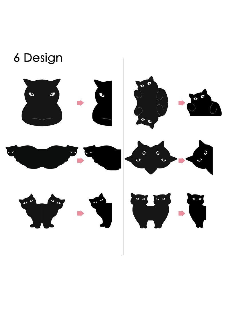 فوميمو لامات مرجعية مغناطيسية، مجموعة من 6 قطع متنوعة من مشابك علامات الكتب اللطيفة للمعلمين والطلاب ومحبي الكتب للقراءة، لمستلزمات المدرسة والمكتب والمنزل، علامات صفحات مغناطيسية على شكل قطة - Image 3