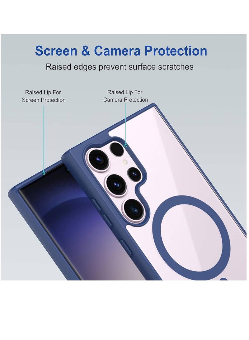 Olliwon Back Case Cover For Samsung Galaxy S23 Ultra 5G | Compatible For Samsung Galaxy S23 Ultra 5G Back Case Cover | Scratch-Resistant Back Case Cover | Blue - Image 3