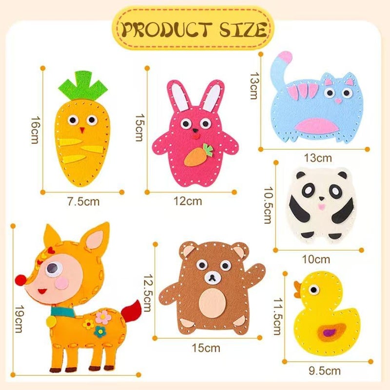 KASTWAVE Sewing Kit for Kids,Felt Animals Sew Craft Kit for Beginners,Fun and Educational Kids DIY Projects Craft and Sew Set Gift for Ages 6+ Girls, Boys, Learn to Sew - Image 5