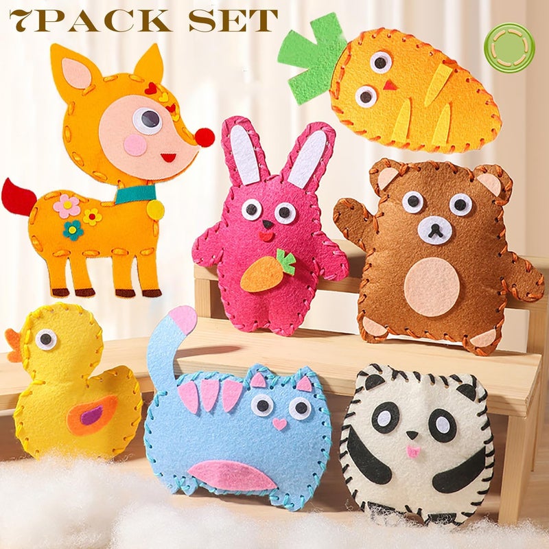 KASTWAVE Sewing Kit for Kids,Felt Animals Sew Craft Kit for Beginners,Fun and Educational Kids DIY Projects Craft and Sew Set Gift for Ages 6+ Girls, Boys, Learn to Sew - Image 2