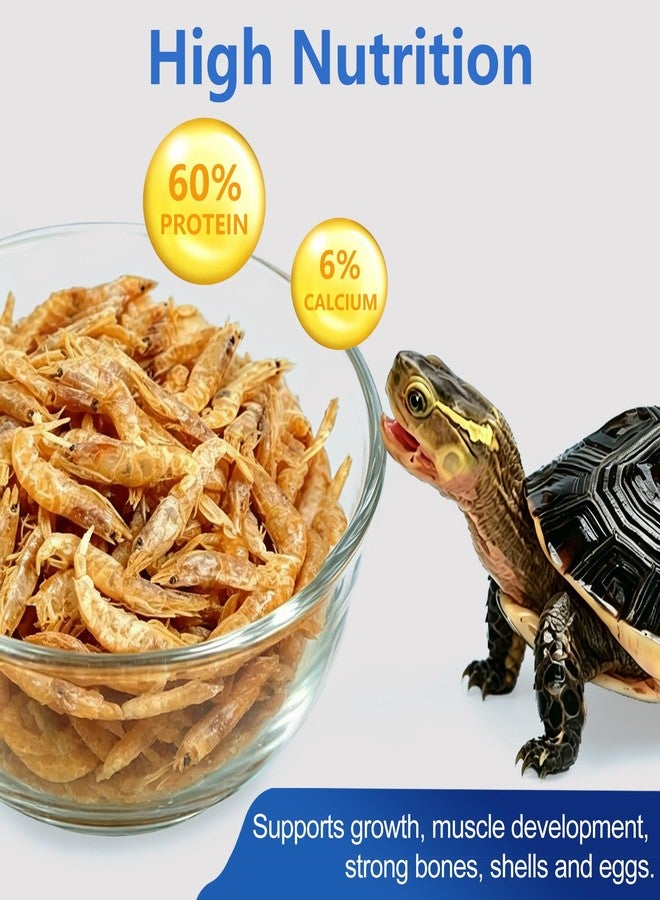 Amzey 0.5oz Sun Dried Baby Shrimp for Turtles - 100% Natural Dried Red Shrimp Fish Food, High Protein Gammarus, Food for All Aquatic Fish, Turtles, Frog, and Newts - Image 3