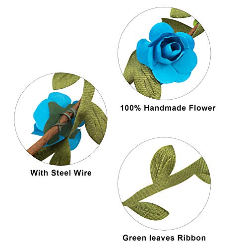 Awpeye 18PCS Multicolor Flower Crown Floral Wreath Headband Floral Crown Garland Headpiece Wedding Festival Party - Image 3