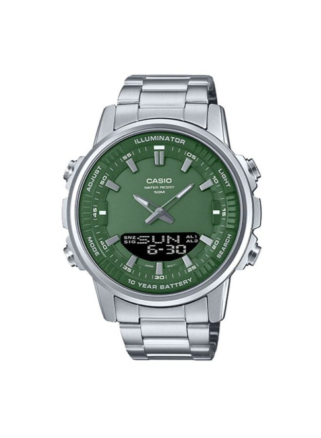 Casio men's watch with stainless steel bracelet, model AMW-880D-3AV