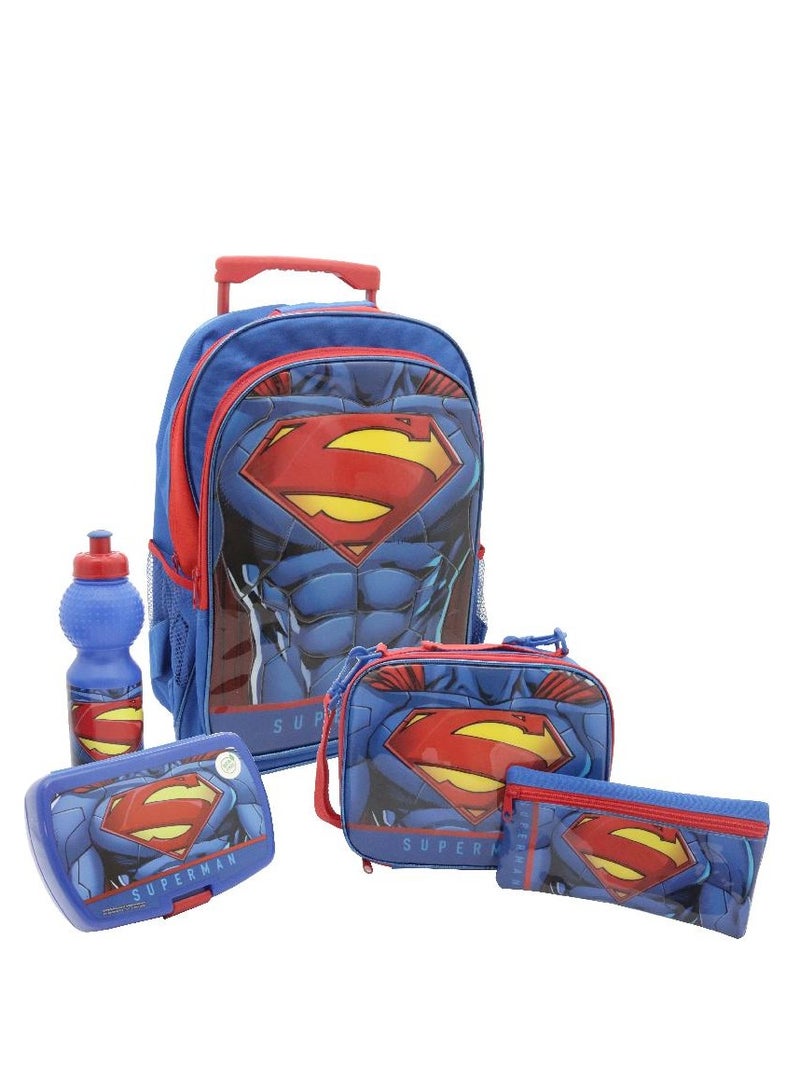 Superman 5-in-1 Value Set Trolley Bag with Accessory