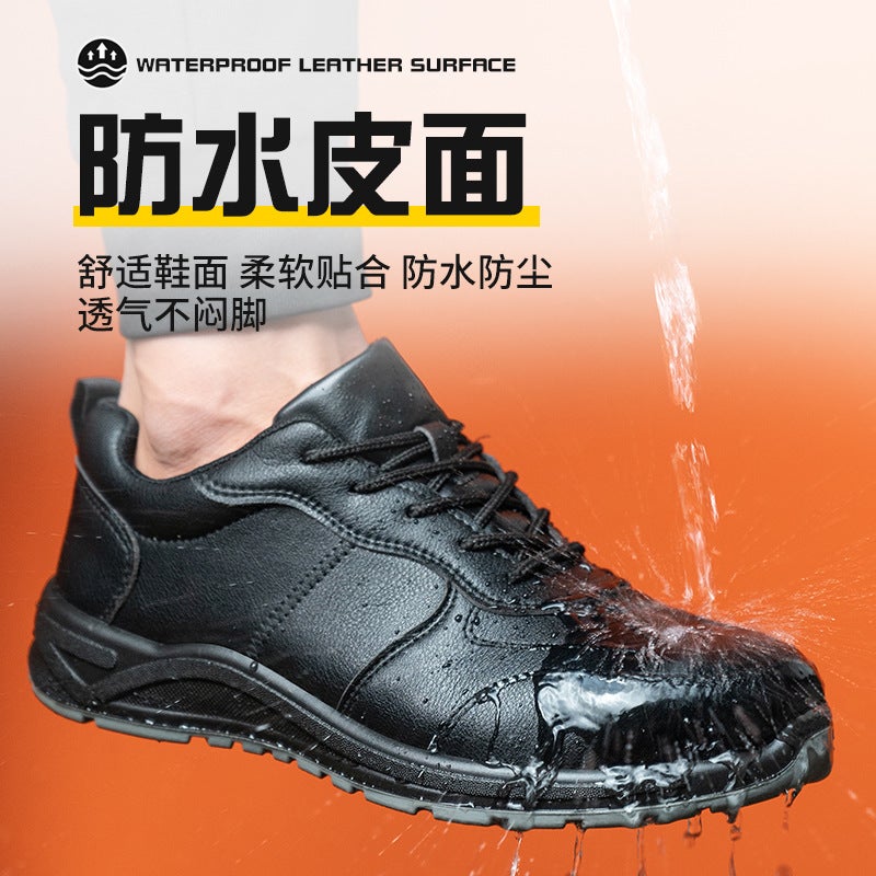 Black Protective Shoes Men'S Anti-Smashing Anti-Piercing Steel Toe Kevlar Insulated 6Kv Safety Protective Shoes - Image 4