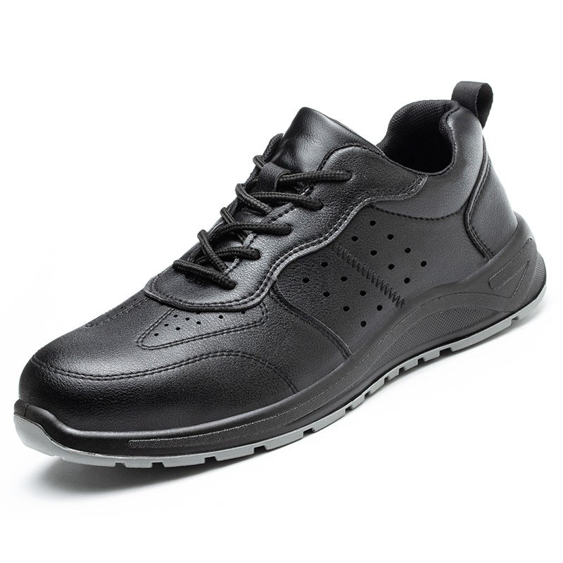 Black Protective Shoes Men'S Anti-Smashing Anti-Piercing Steel Toe Kevlar Insulated 6Kv Safety Protective Shoes - Image 1