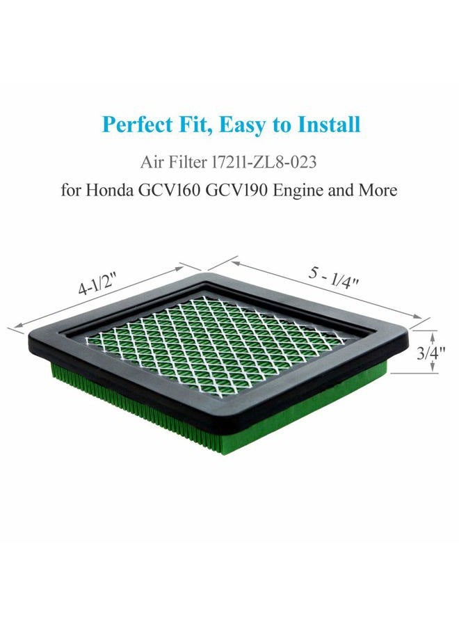 HEYZLASS GCV160 Air Filter + Pre Filter, for Honda Engine GC160 GC190 GCV190 GX100 17211-zl8-023, Replace Lawn Mower Flat OEM Air Cleaner - Image 3