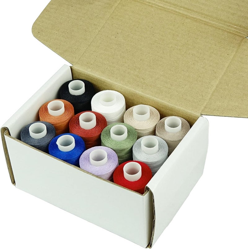 Simthread 12 Multi Colors All Purposes Cotton Quilting Thread - 550 Yards Each - Image 4