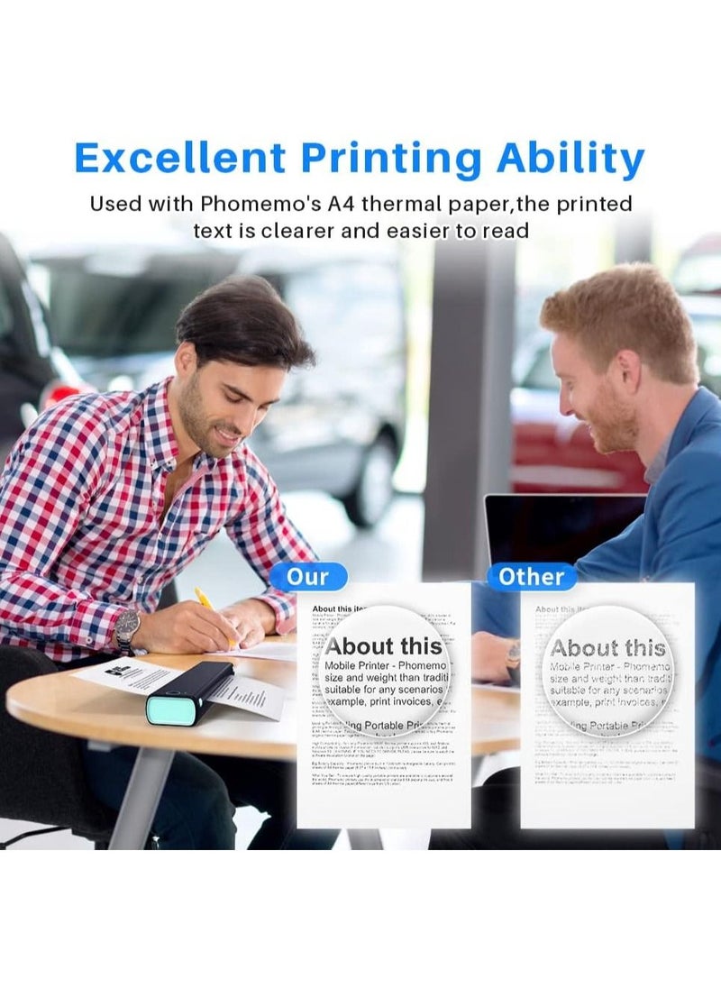 Generic - Portable Bluetooth Wireless M80F-A4 Thermal Mobile-Printer, Compact Inkless Printer for Travel, Support Phone & Laptop, Small Printers for Home Use Vehicles Office School Stencils - Image 1