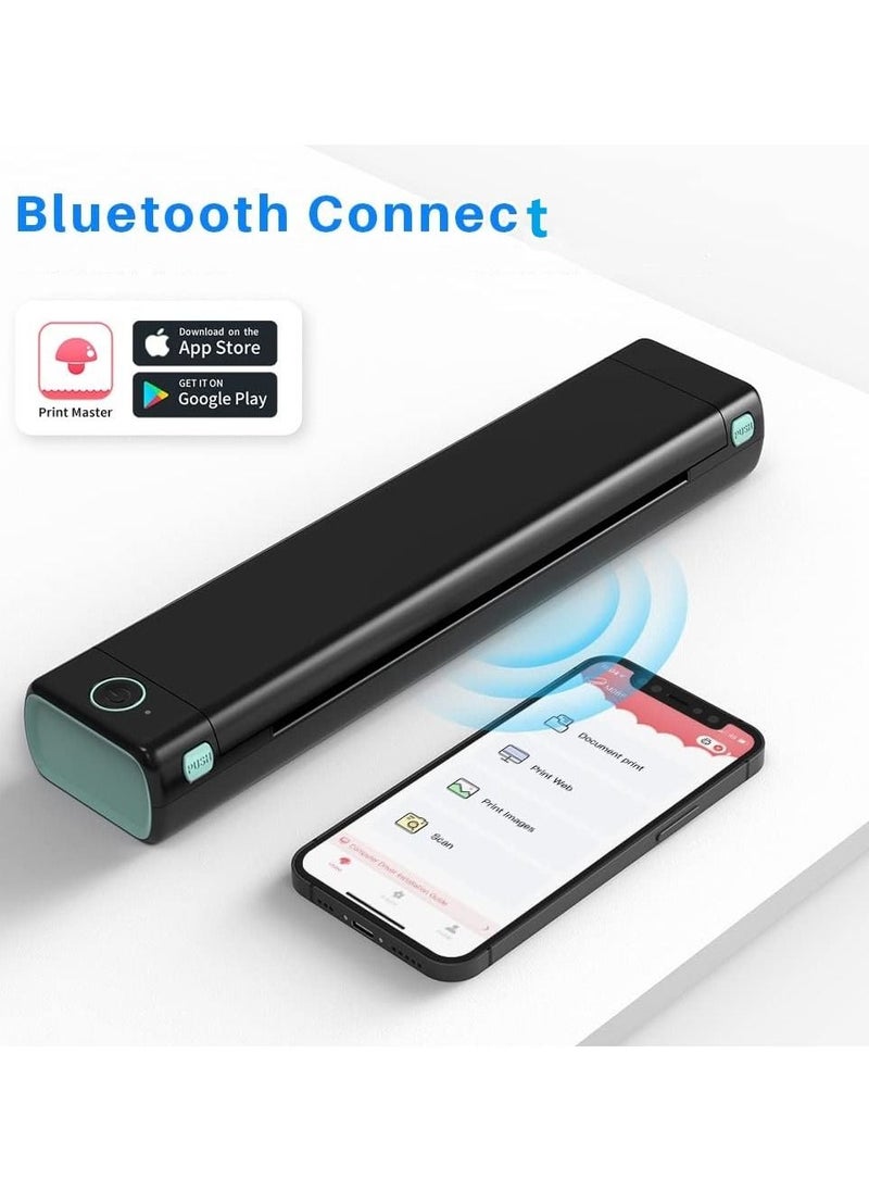 Generic - Portable Bluetooth Wireless M80F-A4 Thermal Mobile-Printer, Compact Inkless Printer for Travel, Support Phone & Laptop, Small Printers for Home Use Vehicles Office School Stencils - Image 1