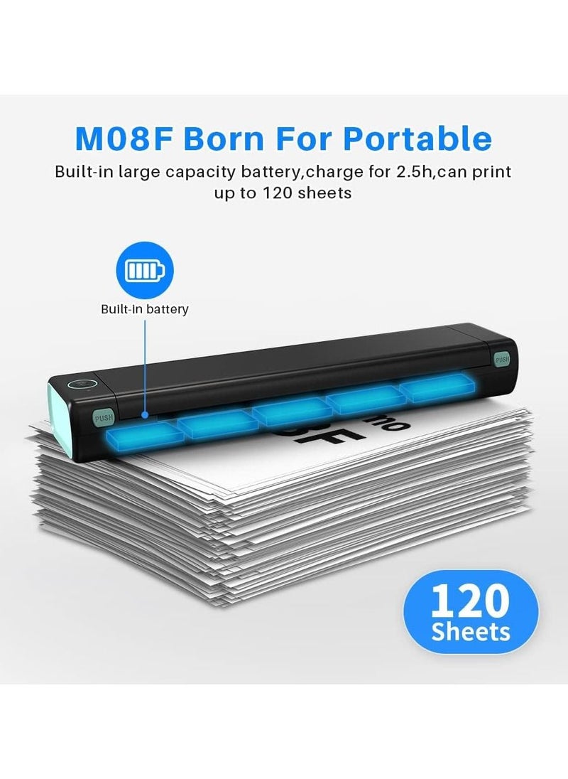 Generic - Portable Bluetooth Wireless M80F-A4 Thermal Mobile-Printer, Compact Inkless Printer for Travel, Support Phone & Laptop, Small Printers for Home Use Vehicles Office School Stencils - Image 1