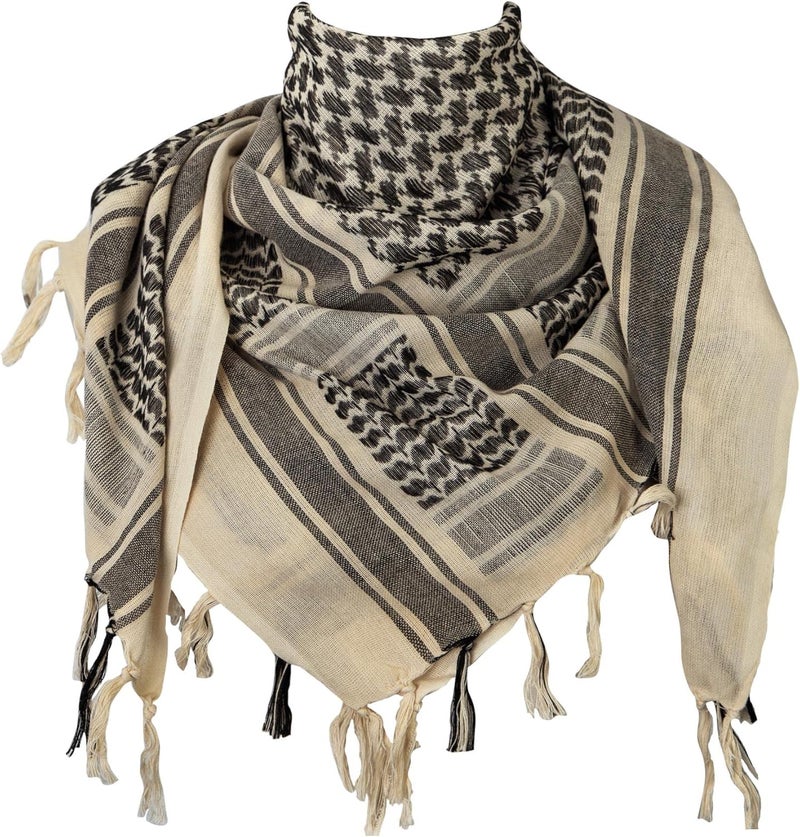 Aonal Store Military Shemagh Tactical Desert Scarf, 100% Cotton Keffiyeh Neck Head Scarf Wrap for Men Women - Image 1