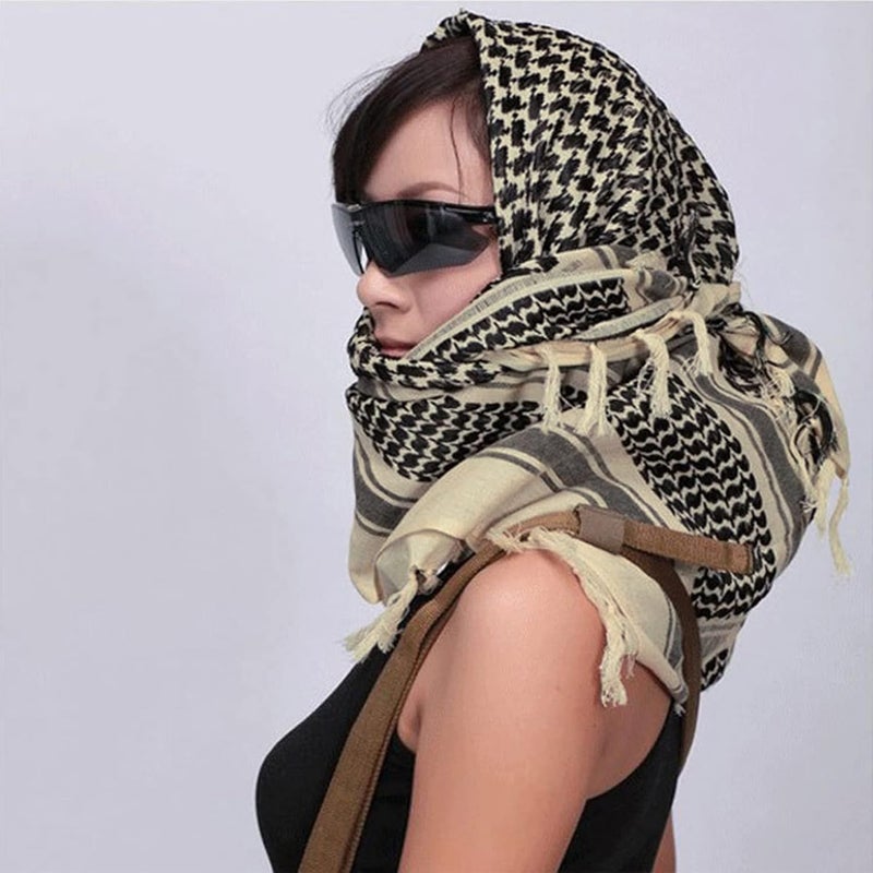 Aonal Store Military Shemagh Tactical Desert Scarf, 100% Cotton Keffiyeh Neck Head Scarf Wrap for Men Women - Image 5