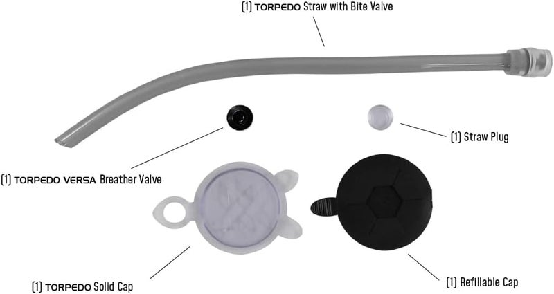 XLAB Torpedo Refresh Kit - Replacement Straw, and Accessories for Torpedo Versa Front Hydration Systems - Image 2