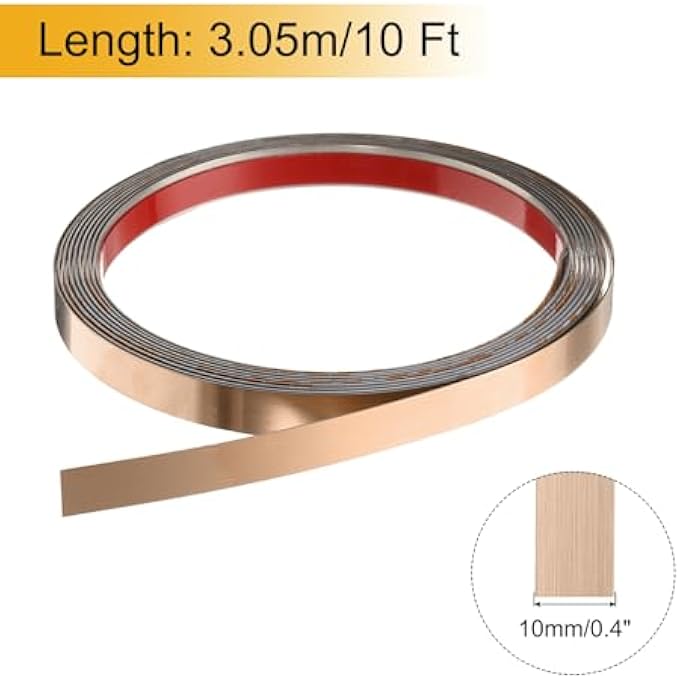 MOULDING STRIP, STAINLESS STEEL WALL MOULDING STRIP FOR PEEL AND STICK, DECORATIVE MOULDING STRIP FOR WALL, MIRROR FRAME, CRAFT AND HOME DECOR, 10 FEET X 1.2 INCHES, MIRRORED ROSE GOLD - Image 3