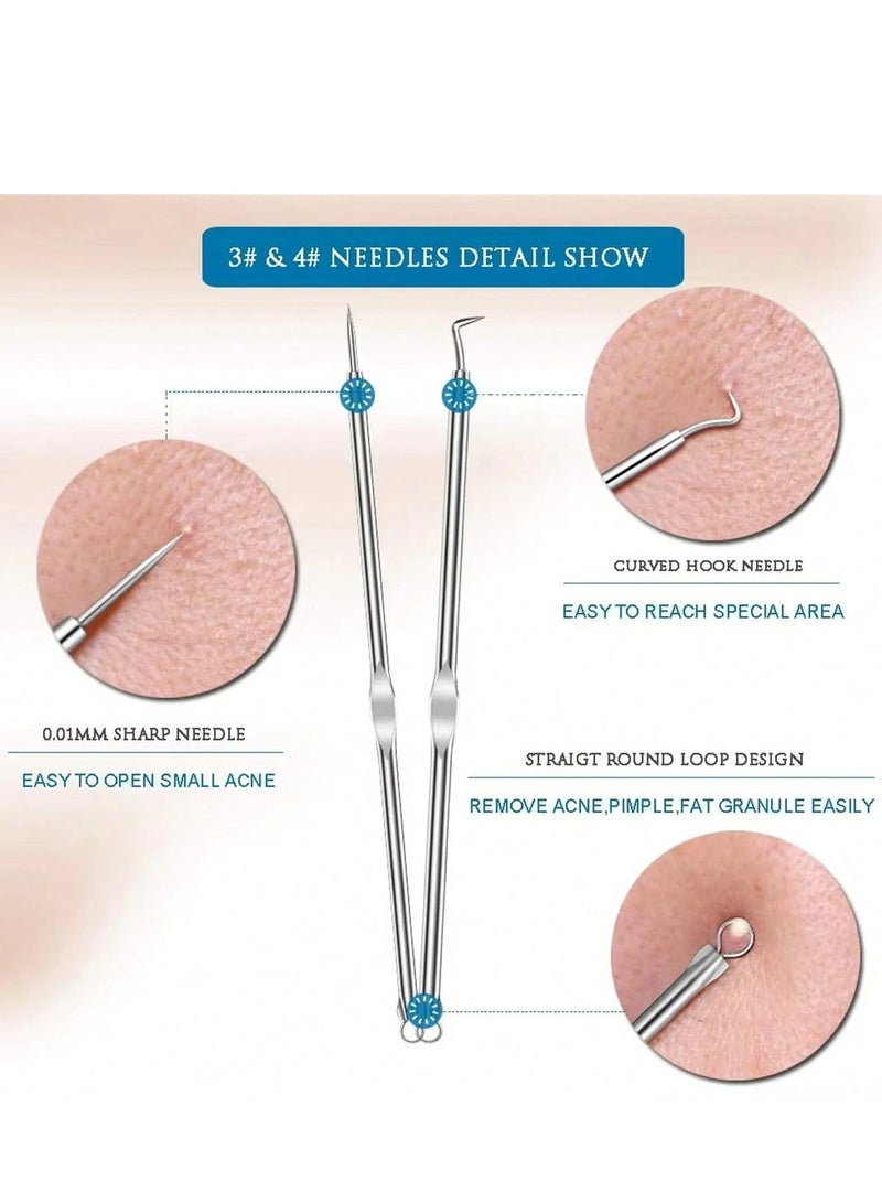 Shein 4 Pcs Blackhead & Pimple Remover Tools – Facial Pore Cleansing & Skincare Kit - Image 4