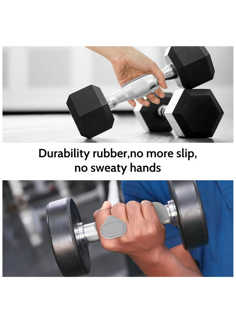 YZMA GLOBAL Non-Slip Weight Lifting Grips for Men & Women – Ergonomic Rubber Gym Hand Pads for Dumbbell, Barbell, Pull Up, Deadlift – Anti-Slip & Sweatproof with Carry Case – One Size Fits All (Gray)  - Image 5