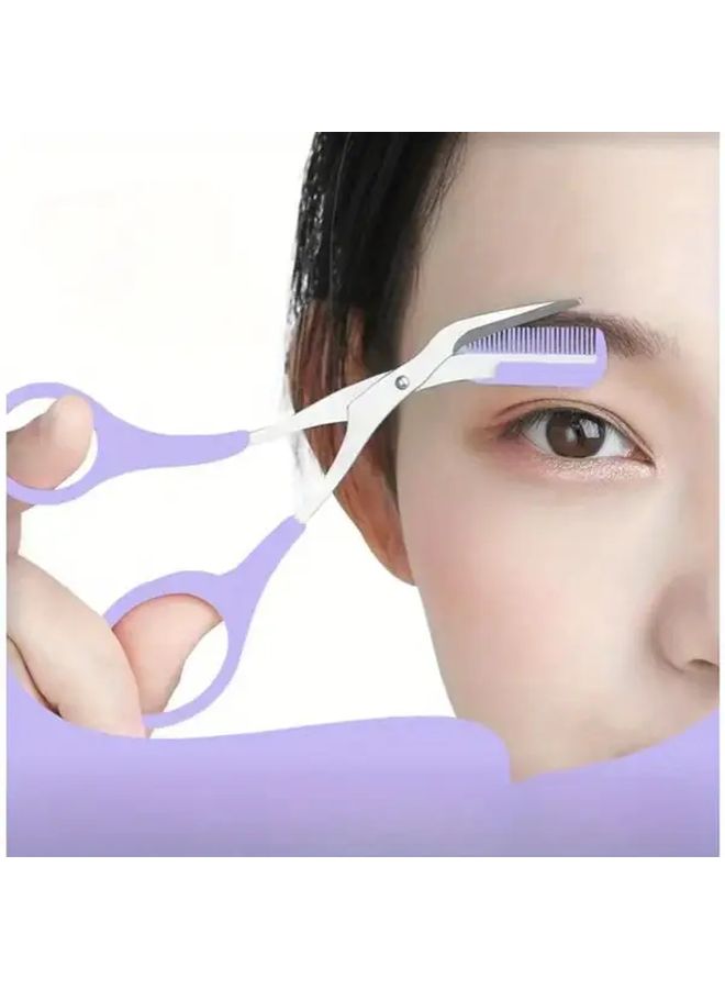 3 Pcs Eyebrow Grooming Kit Professional Set With Razor Trimmer Tweezers Scissors Comb - Image 5