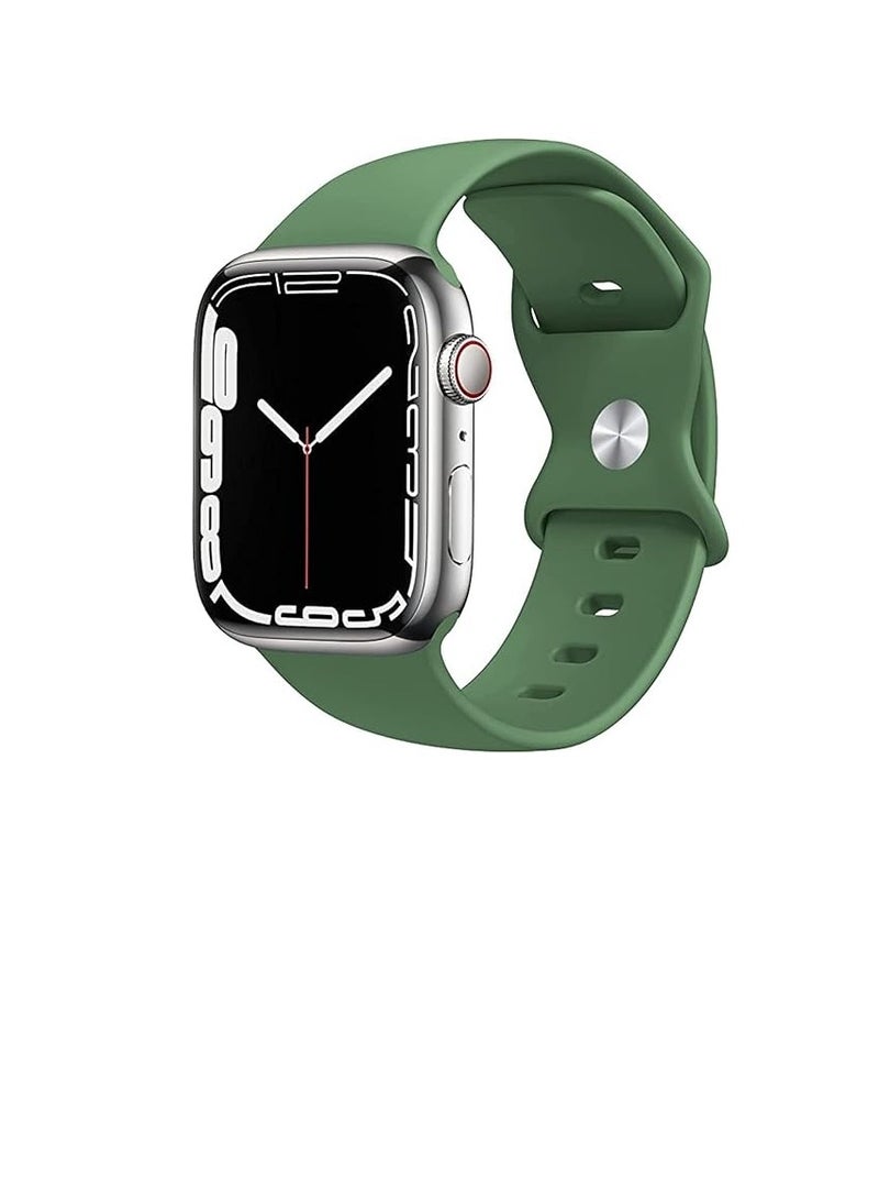 Bands Compatible with Apple Watch Ultra 49mm 45mm 44mm 42mm (ML)Replacement Soft Silicone Strap for iWatch Ultra - Image 1