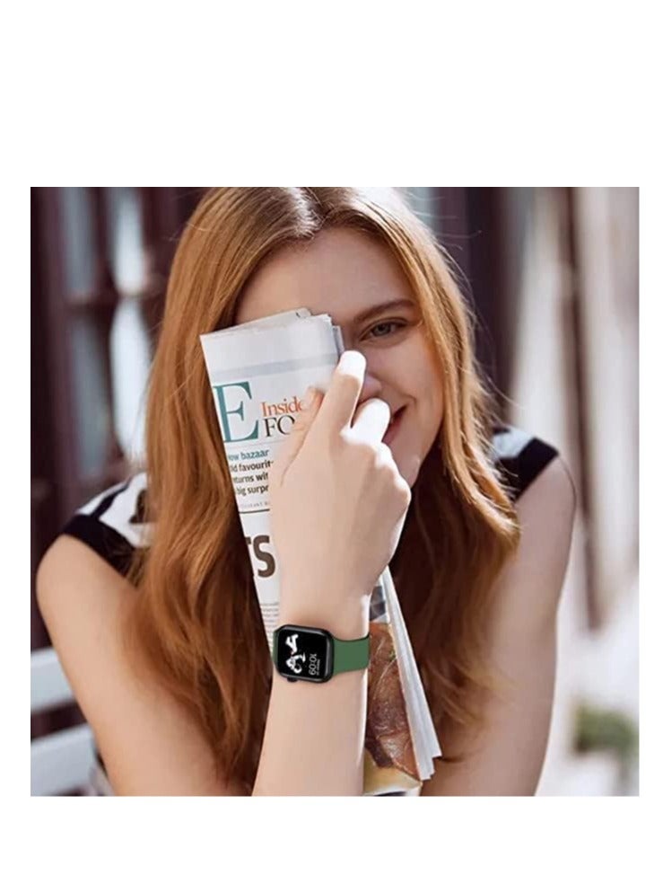 Bands Compatible with Apple Watch Ultra 49mm 45mm 44mm 42mm (ML)Replacement Soft Silicone Strap for iWatch Ultra - Image 3