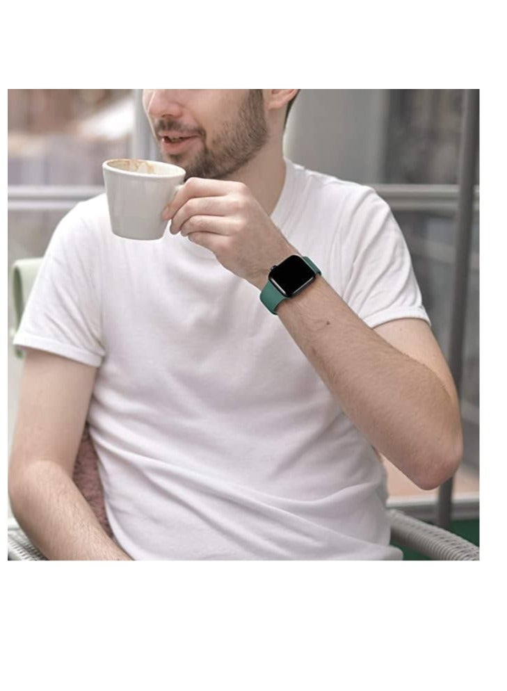 Bands Compatible with Apple Watch Ultra 49mm 45mm 44mm 42mm (ML)Replacement Soft Silicone Strap for iWatch Ultra - Image 2