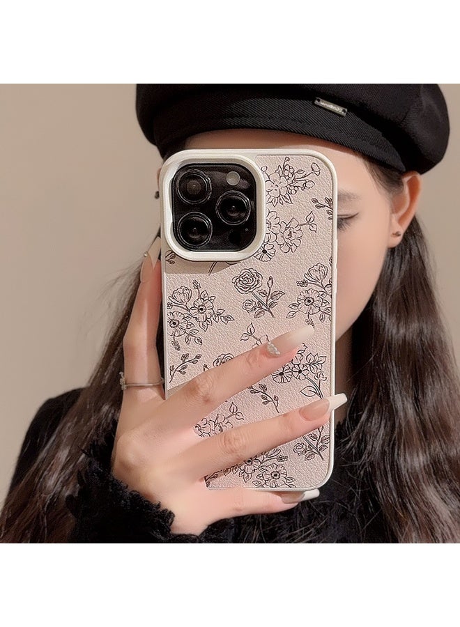 NIBEMINENT Artistic Rose Protective TPU Case Cover For iPhone 17 Pro Max, Pearlescent White - Image 2