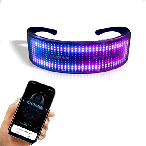 Keledz LED Customizable Glasses for Party, Adults RGB Fullcolor LED Glasses,USB Rechargeable Future Style Glasses for Nightclub, Festivals, Raves, Christmas, Halloween,and Birthday Parties - Image 1