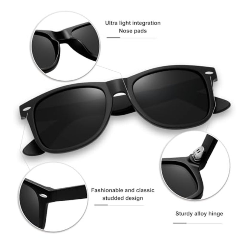 KANASTAL Polarized Sunglasses Men Women Square Classic Shades UV400 Anti-Glare Polarized Lenses, Lightweight Durable Square Frame, Perfect for Driving Fishing Outdoor Activities, Comfort Fit - Image 5