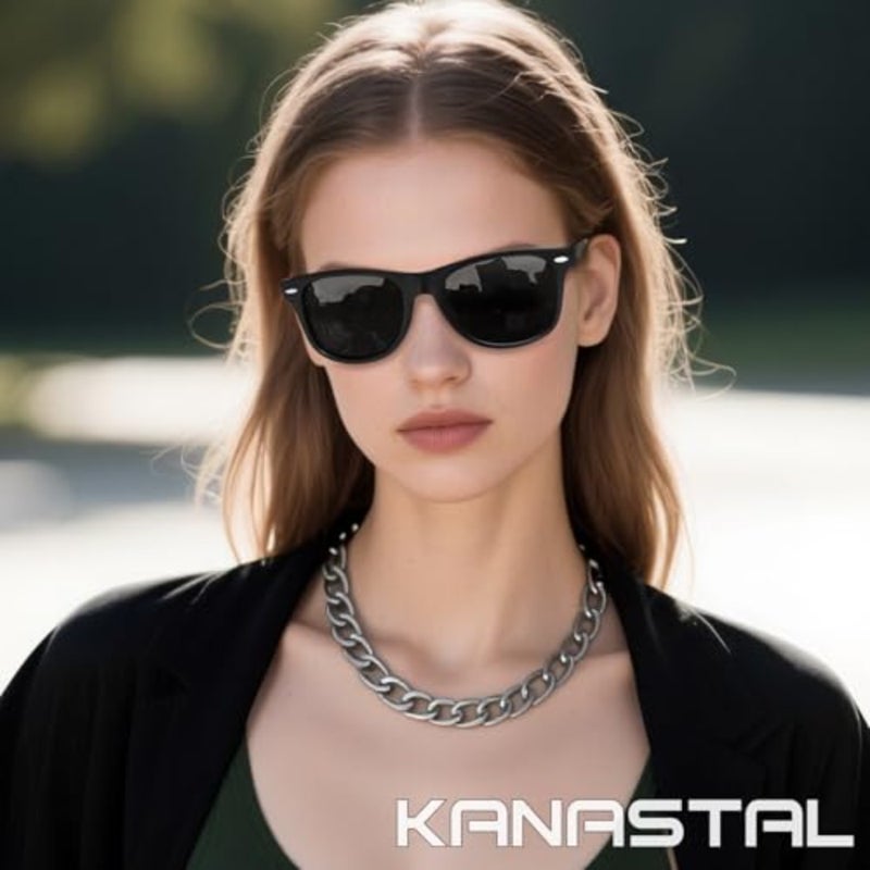 KANASTAL Polarized Sunglasses Men Women Square Classic Shades UV400 Anti-Glare Polarized Lenses, Lightweight Durable Square Frame, Perfect for Driving Fishing Outdoor Activities, Comfort Fit - Image 3