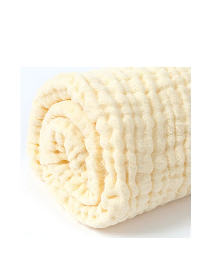 Anvi Baby Organic 6 layered Muslin Bath Towel Yellow