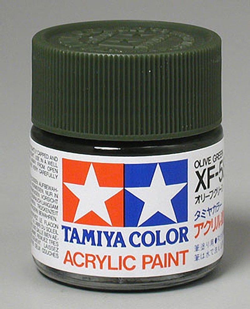 TAMIYA Acrylic XF58 Flat Olive Green TAM81358 Plastics Paint Acrylic - Image 5