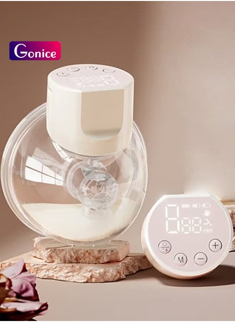 Breast Pump,Electric Breast Pump,Portable Hands-Free Breast Pump Wearable,3 Mode 10 Levels Memory Function Rechargeable Milk Extractor with Massage and Breastfeeding Pumping Mode,Smart LED Display