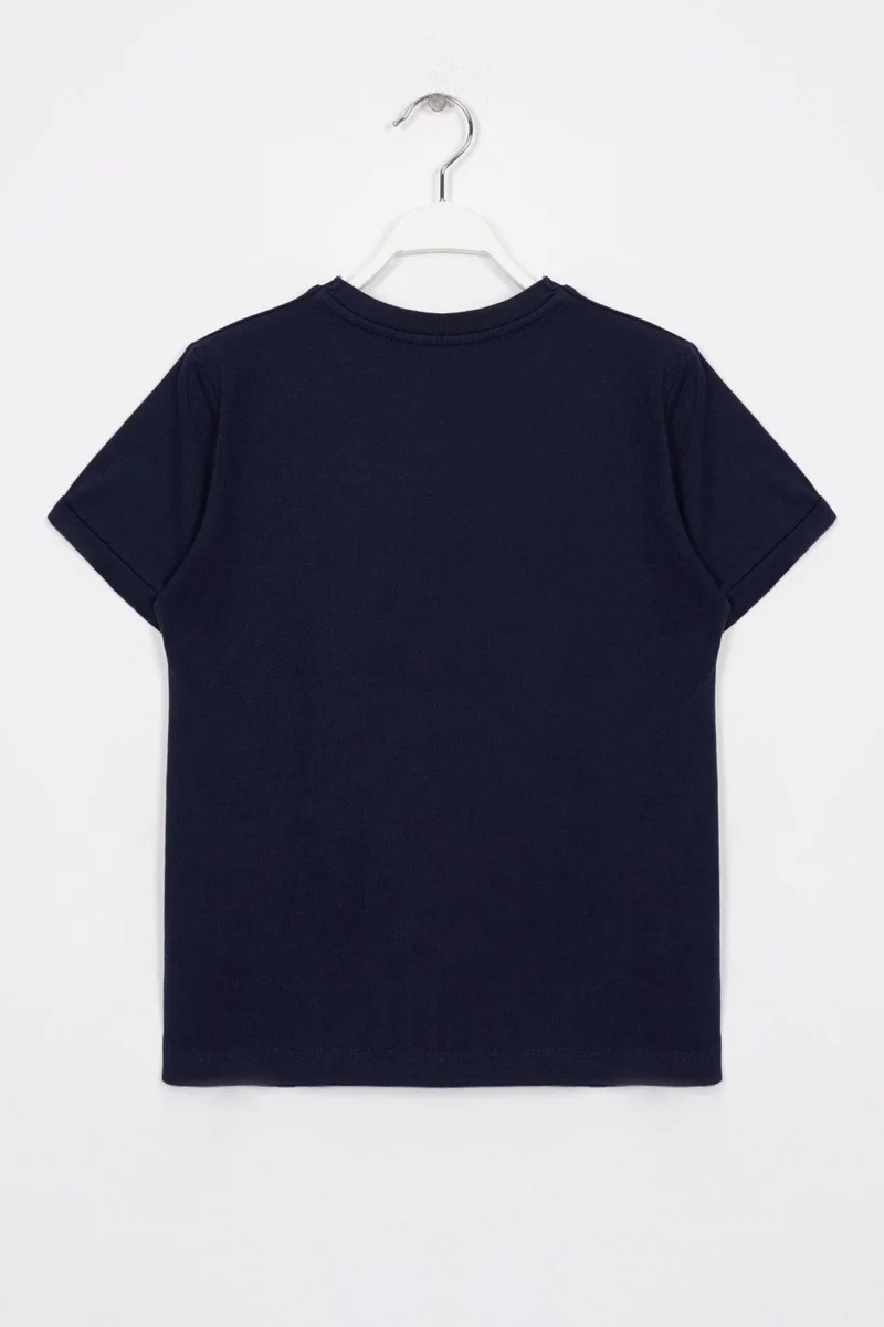 Zepkids Just Be Cool Printed Navy Blue Color Girl T-shirt