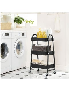 alimforyou 3-Tier Rolling Metal Utility Cart, Heavy Duty Art Cart for Crafts.  - Image 1