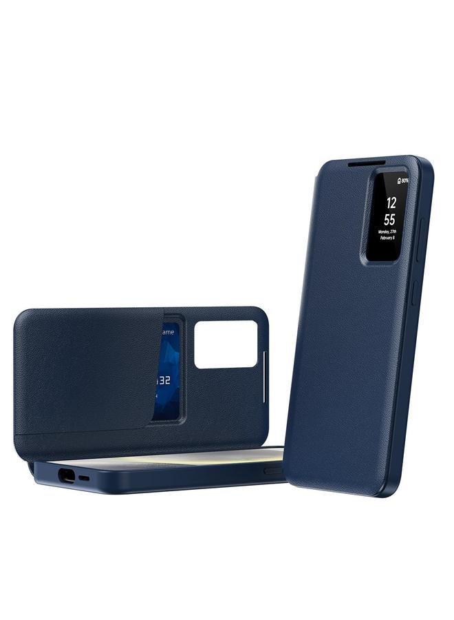 S-TOP Case For Samsung Galaxy S22 5G Smart View Window Leather Phone Case with Card Slot - Image 1