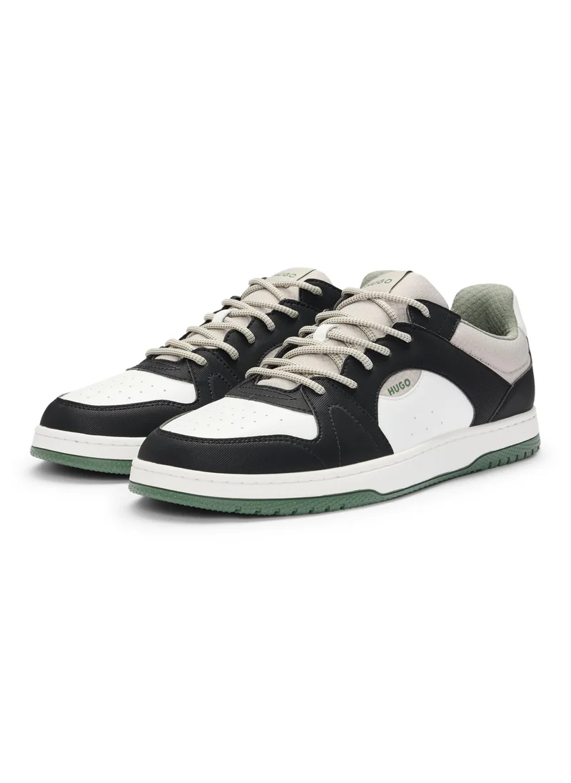 HUGO Mixed-material trainers with ripstop and faux suede