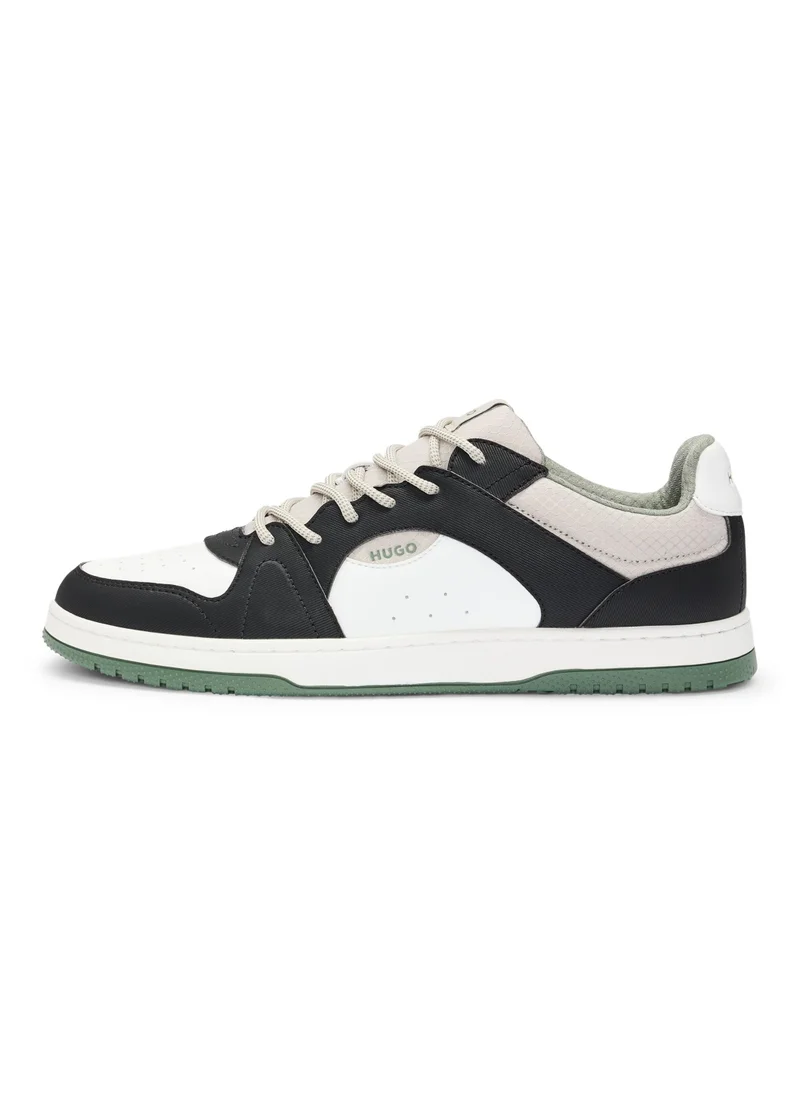 HUGO Mixed-material trainers with ripstop and faux suede