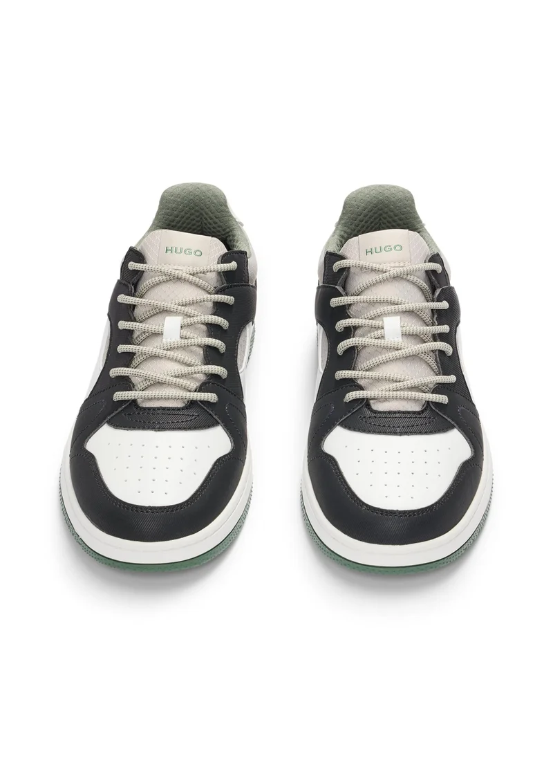 HUGO Mixed-material trainers with ripstop and faux suede