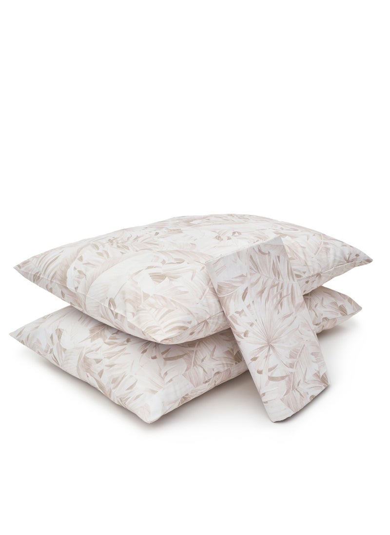 Home of linens طقم سرير مطبوع - 3 قطع لسرير فردي - 1 ملاية (180سم*260سم) + 2 كيس مخدة (50سم*70سم) - قطن مخلوط - أوراق باستيل  - Image 3
